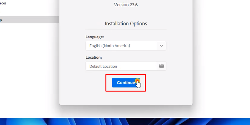 After Effects 2023: Tải Và Cài Đặt Chi Tiết Nhất 12 bấm contineu